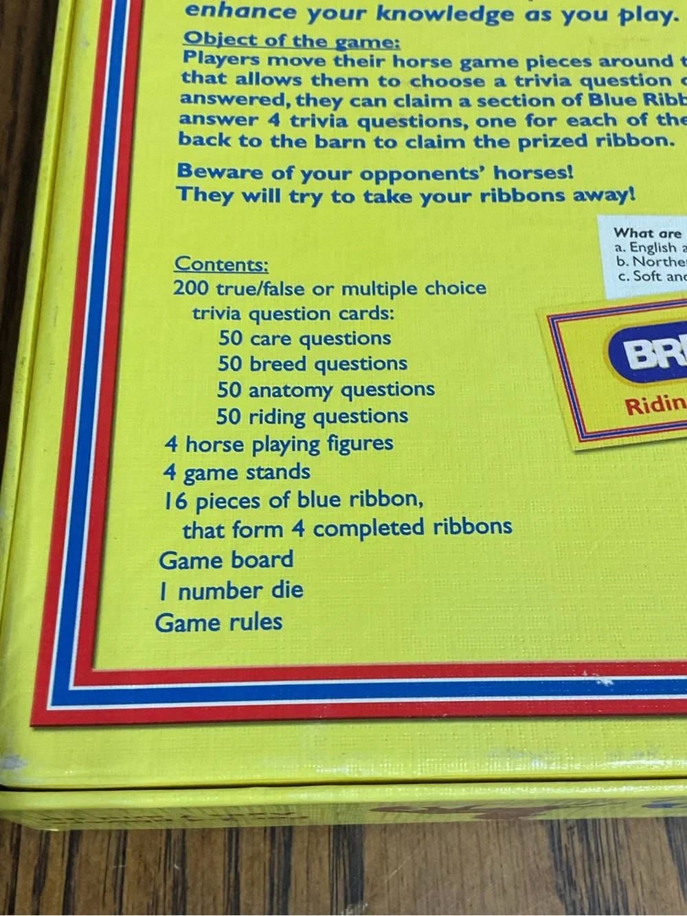 Breyer Horse Sense Trivia Game